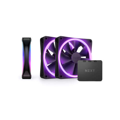 Комплект кулеров для компьютерного корпуса NZXT F120 RGB DUO RF-D12TF-B1 Black 3в1-0