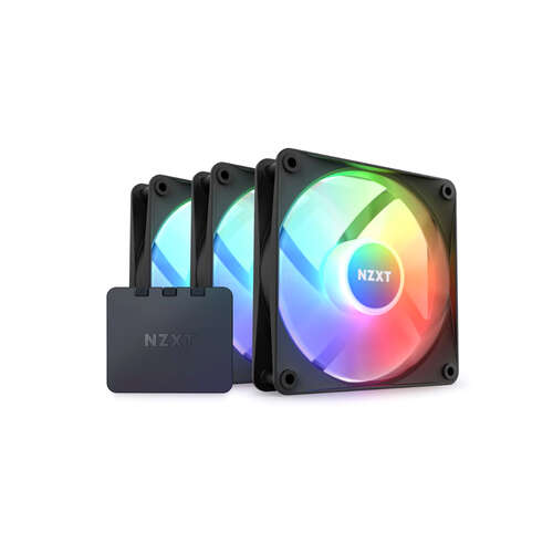 Комплект кулеров для компьютерного корпуса NZXT F120 RGB Core RF-C12TF-B1 Black 3в1