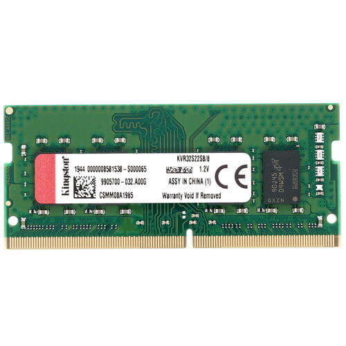 ОЗУ Kingston 8Gb/3200MHz DDR4 SODIMM, CL22, KVR32S22S8/8-0