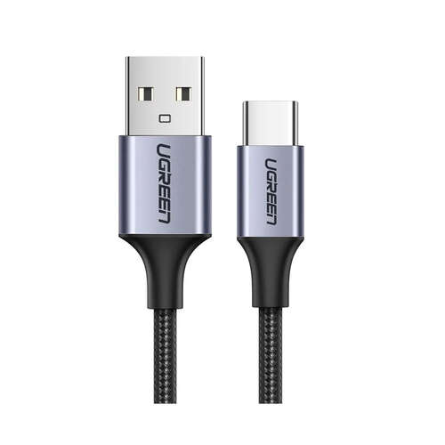 Интерфейсный кабель Ugreen US288/60126 USB-A на USB-C 18W 1 м Чёрный-0