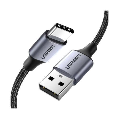 Интерфейсный кабель Ugreen US288/60126 USB-A на USB-C 18W 1 м Чёрный-0