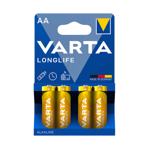 Батарейка VARTA Longlife Mignon 1.5V - LR6/AA 4 шт в блистере-0