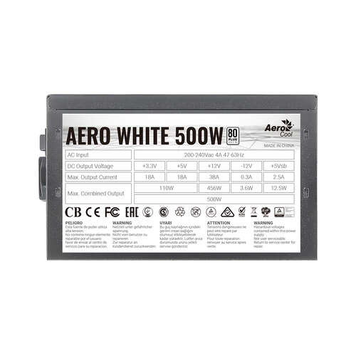 Блок питания Aerocool AERO WHITE 500W