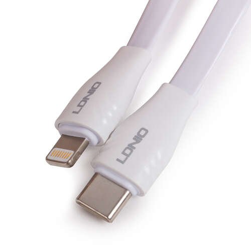Интерфейсный кабель LDNIO Type-C to Lightning LC131-I 1м 30W Белый-0
