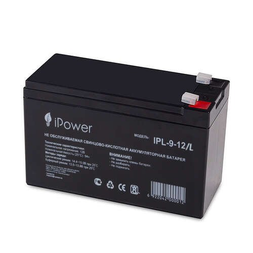 Аккумуляторная батарея IPower IPL-9-12/L 12В 9 Ач-0