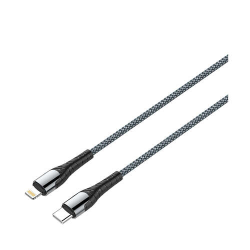 Интерфейсный кабель LDNIO Type-C to Lightning LC111 30W Fast Charging FDY 1м Серый-0
