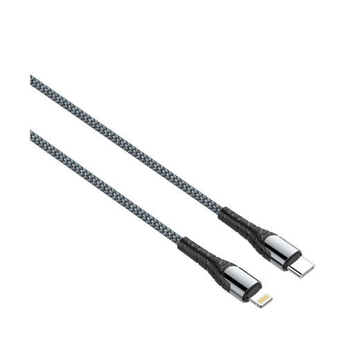 Интерфейсный кабель LDNIO Type-C to Lightning LC111 30W Fast Charging FDY 1м Серый-0