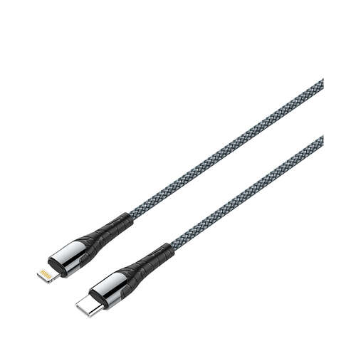 Интерфейсный кабель LDNIO Type-C to Lightning LC112 30W Fast Charging FDY 2м Серый-0