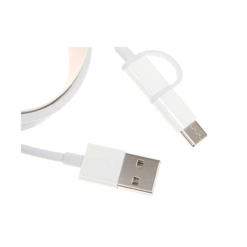Интерфейсный кабель Xiaomi 30cm MICRO USB and Type-C Белый-0