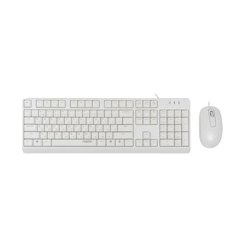 Комплект Клавиатура + Мышь Rapoo X130PRO White-0