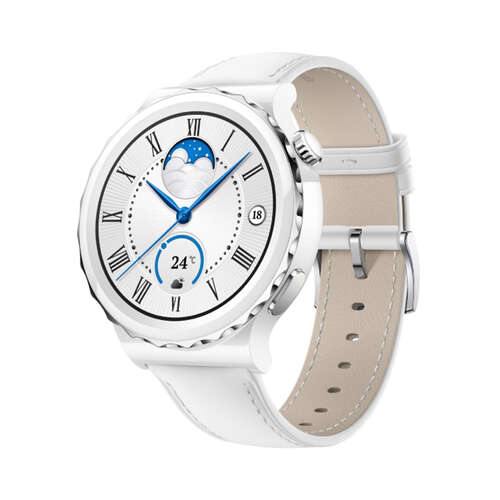 Смарт часы Huawei Watch GT 3 Pro FRG-B19 42mm White Leather Strap-0