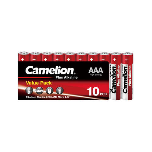 Батарейка CAMELION Plus Alkaline LR03-SP10-DA 10 шт. в плёнке-0