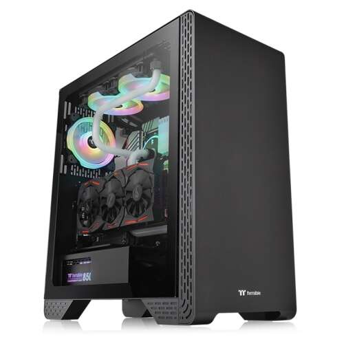 Корпус Thermaltake S300 TG/Black/Win/Tempered Glass*1/120mm Standard Fan*1, CA-1P5-00M1WN-00