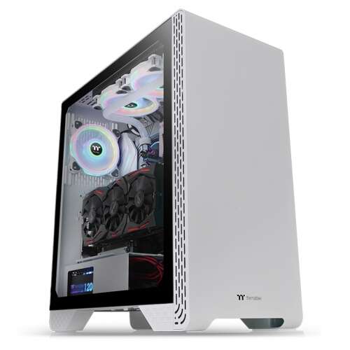 Корпус Thermaltake S300 TG Snow/White/Win/Tempered Glass*1/120mm Standard Fan*1, CA-1P5-00M6WN-00-0