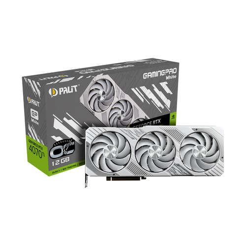 Видеокарта PALIT RTX4070Ti GAMINGPRO WHITE OC 12GB (NED407TV19K9-1043W)