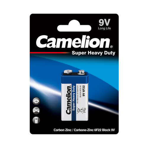 Батарейка CAMELION Super Heavy Duty 6F22-BP1B-0