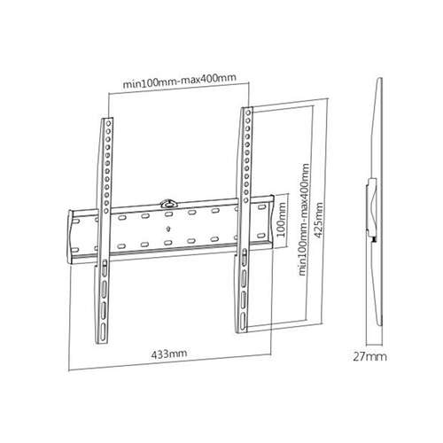 Кронштейн Brateck KL21G-44F для ТВ и мониторов, 32"-55"