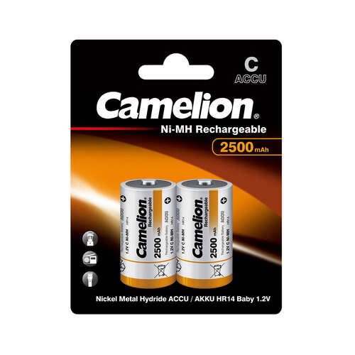 Аккумулятор CAMELION Rechargeable Ni-MH NH-C2500BP2 2 шт. в блистере