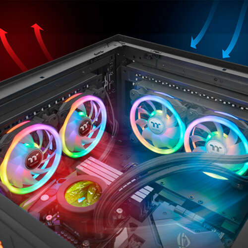 Кулер для компьютерного корпуса Thermaltake SWAFAN 14 RGB Radiator Fan TT Premium Edition (3-Fan Pac-0