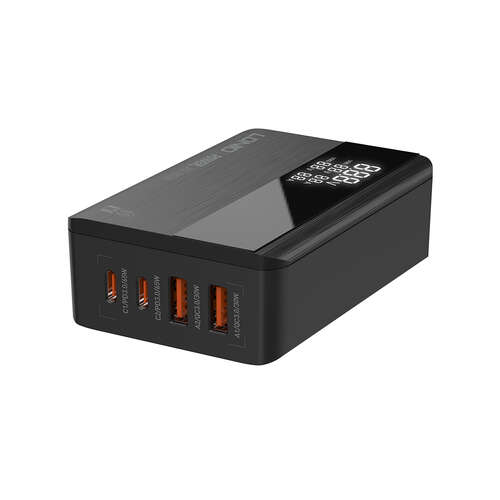 Универсальное зарядное устройство LDNIO A4808Q 65W 2*USB-C 2*USB Чёрный-0