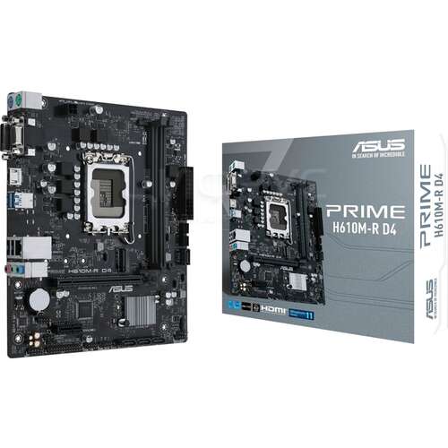 Сист.плата ASUS PRIME H610M-R-SI, 1700, 2xDDR5, PCI-E x16, M.2, 4xSATA, DP, HDMI, D-Sub, BOX-0