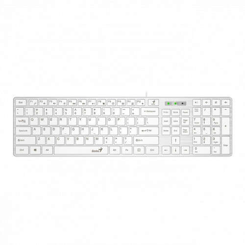 Клавиатура Genius RS2,SlimStar 126,RU,USB,WHITE 31310017410