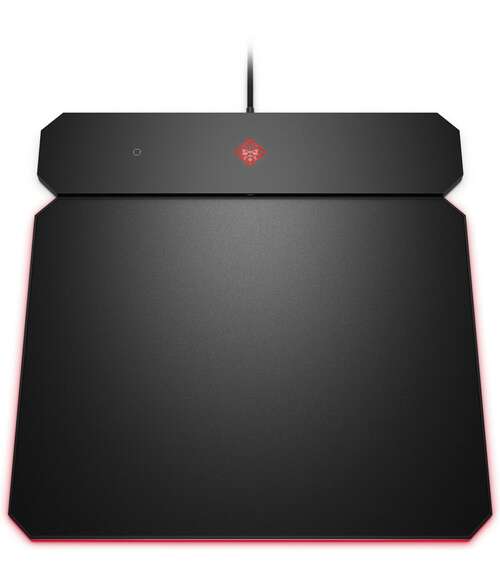 Коврик HP OMEN Outpost 6CM14AA/USB-A/зарядка Qi/черный-0