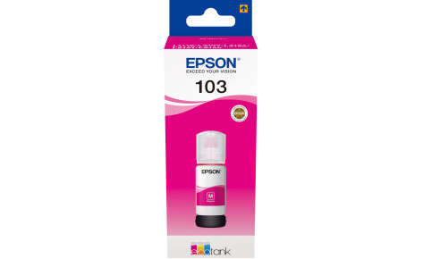 Контейнер с голубыми чернилами Epson C13T00S34A 103 EcoTank Magenta ink bottle-0