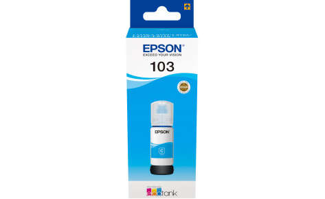 Контейнер с голубыми чернилами Epson C13T00S24A 103 EcoTank Cyan ink bottle-0