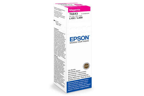 Контейнер с чернилами Epson C13T66434A L100/L200 Magenta -0