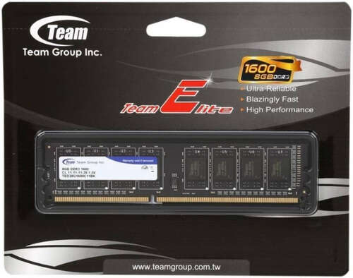 ОЗУ Team Group DDR3 8Gb/1600MHz, CL11-11-11-28, Black, TED38G1600C1101