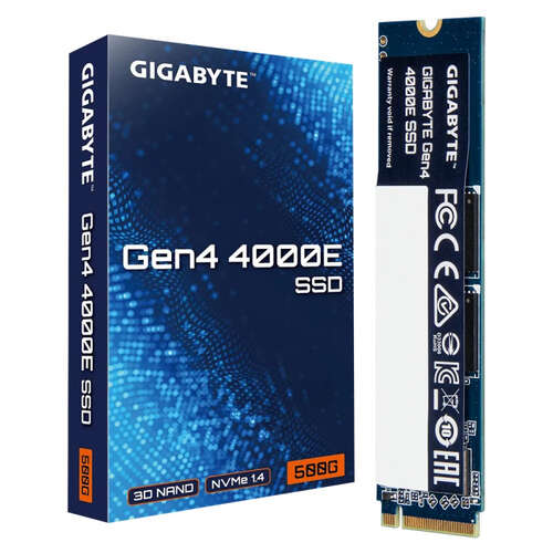 Твердотельный накопитель Gigabyte G440E500G, Gen4 4000E SSD, Read up to 3600, Write up to 3000, M.2 2280-0