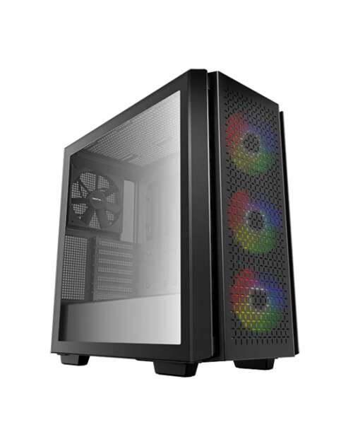 Koрпус Deepcool CG560 R-CG560-BKAAE4-G-1 E-ATX/ATX/Micro ATX,USB3.0*2,3*120mm ARGB/1*140mm,HD-Audio+Mic ,Без Б/П, Чёрный