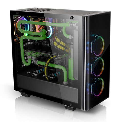 Кейс, Thermaltake, View 21 TG RGB Plus (CA-1I3-00M1WN-05), ATX/Micro ATX, USB2*3.0, HD-Audio+Mic-0