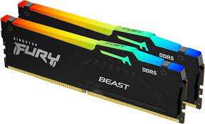 ОЗУ Kingston FURY Beast EXPO RGB 16Гб (8x2) DIMM DDR5, 5600MT/s, CL40 1.25В, KF556C36BBEAK2-16-0