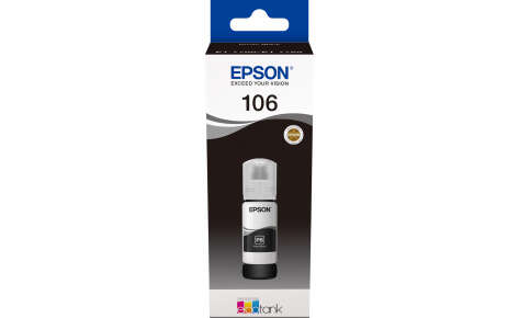 Контейнер с черными водорастворимыми фото-чернилами Epson C13T00R140 106 EcoTank Photo BK Ink Bottle-0