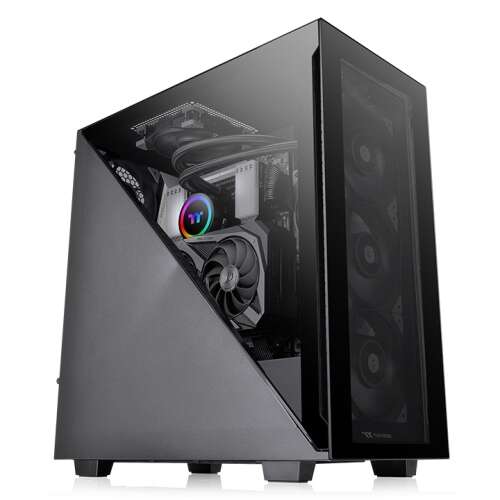 Компьютерный корпус Thermaltake Divider 300 TG, CA-1S2-00M1WN-00, ATX/MicroATX/Mini-ITX, USB 2*3.0 /Без Б/П, Чёрный-0