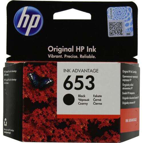 Оригинальный струйный картридж HP 653 Ink Advantage, черный (3YM75AE)-0