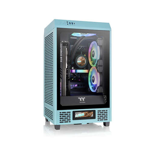 Компьютерный корпус Thermaltake The Tower 200 Turquoise Mini Chassis без Б/П-0