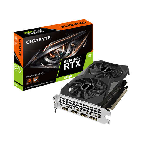 Видеокарта Gigabyte (GV-N3050WF2OC-6GD) RTX3050 WINDFORCE OC 6G-0