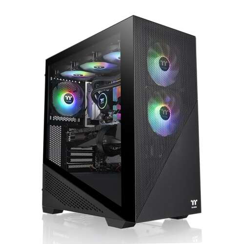 Корпус Thermaltake Divider 370 TG ARGB/Black/Win/SPCC/TG*1/120mm ARGB PWM Fan*3, CA-1S4-00M1WN-00