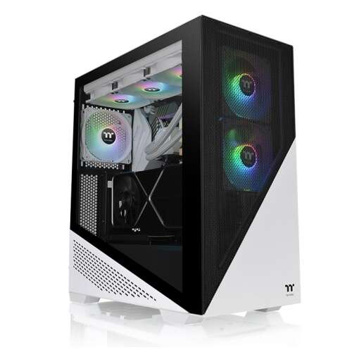 Корпус Thermaltake Divider 370 TG ARGB Snow/White/Win/TG*1/120mm ARGB PWM Fan*3, CA-1S4-00M6WN-00