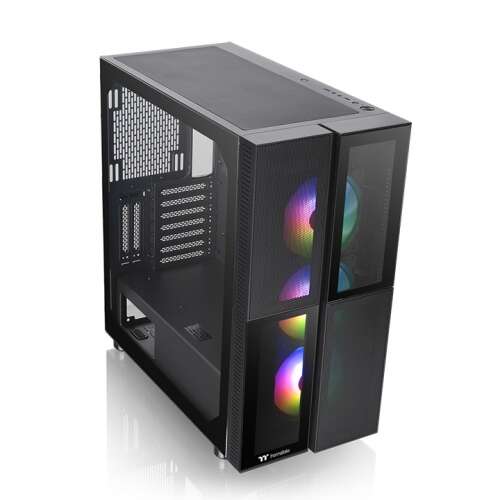 Корпус Thermaltake Versa T26 TG ARGB/Black/Win/SPCC/TG*1/120mm ARGB Fan*3, CA-1W1-00M1WN-01-0