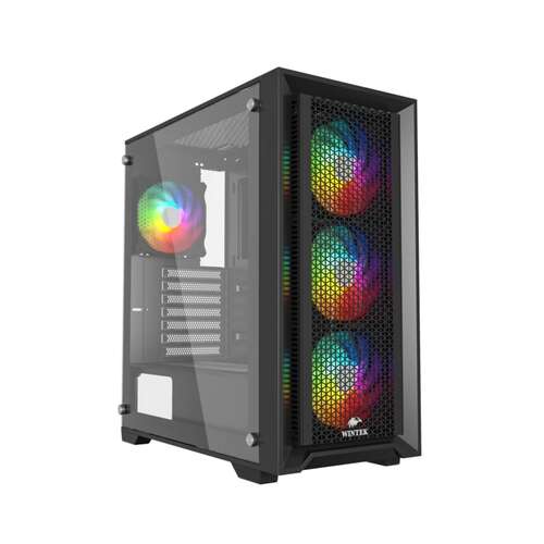 Корпус Wintek Andromeda Light i705 TG, Micro ATX, USB 1*3.0/2*2.0, HD+Mic, 0,5mm, 4*12cm fRGB fan