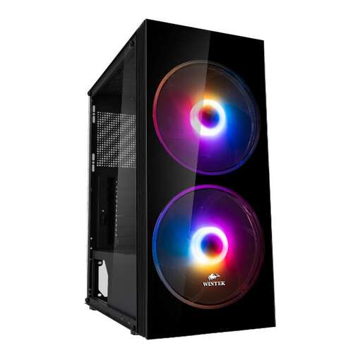 Корпус Wintek Spider F510 TG, ATX/Micro ATX, USB 1*3.0/2*2.0, HD-Audio+Mic, 0,5 mm, 2*18cm ARGB fan