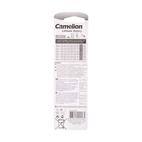 Батарейка CAMELION Lithium CR1220-BP5 5 шт. в блистере-0