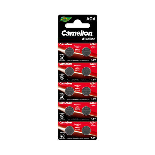 Батарейка CAMELION Alkaline AG4-BP10(0%Hg) 10 шт. в блистере