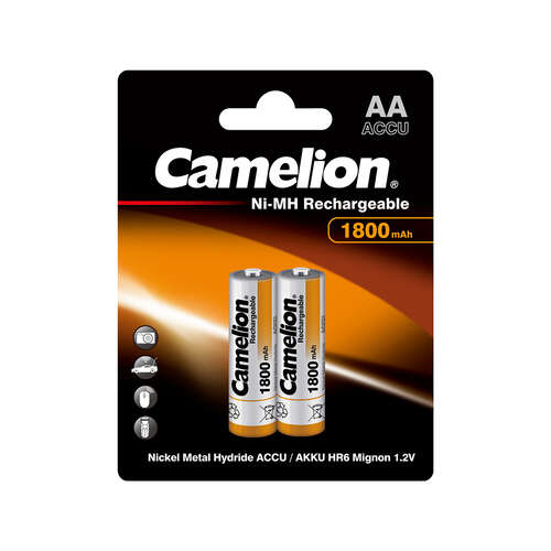 Аккумулятор CAMELION Rechargeable Ni-MH NH-AA1800BP2 2 шт. в блистере