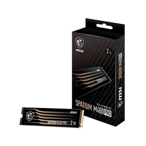 Твердотельный накопитель MSI SPATIUM M480 PRO PCIe 4.0 NVMe M.2 2TB, Read 7400mb/s, Write 7000 mb/s, Retail-0