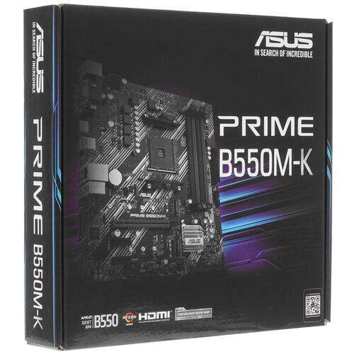 Сист. плата Asus PRIME B550M-K, B550, AM4, 4xDIMM DDR4, 1xPCI-E x16, 2xPCI-E x1, 2xM.2, 4xSATA, DVI, D Sub, HDMI, mATX-0